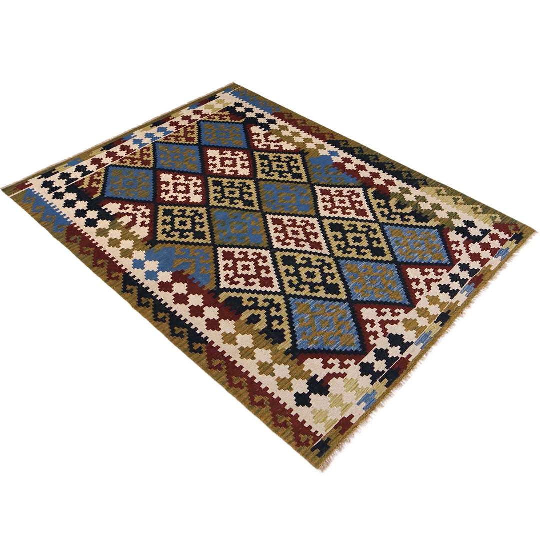 Hand Knotted Flatweave Kilim 5' 1" x 6' 9" - No. AL63762
