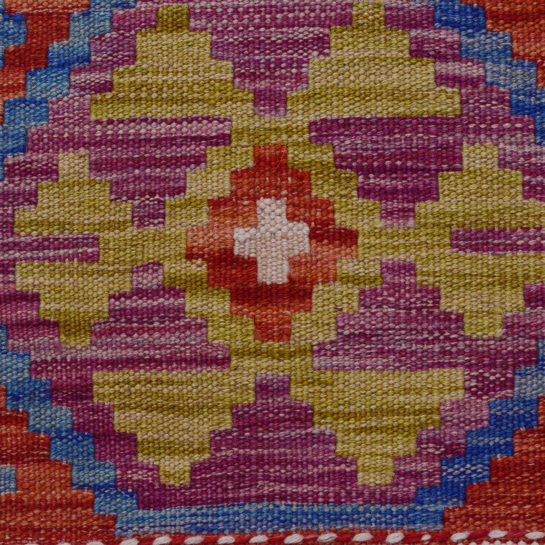 Handmade Turkish Design Wool Kilim Runner 2' 9" x 9' 8" - No. AL57248