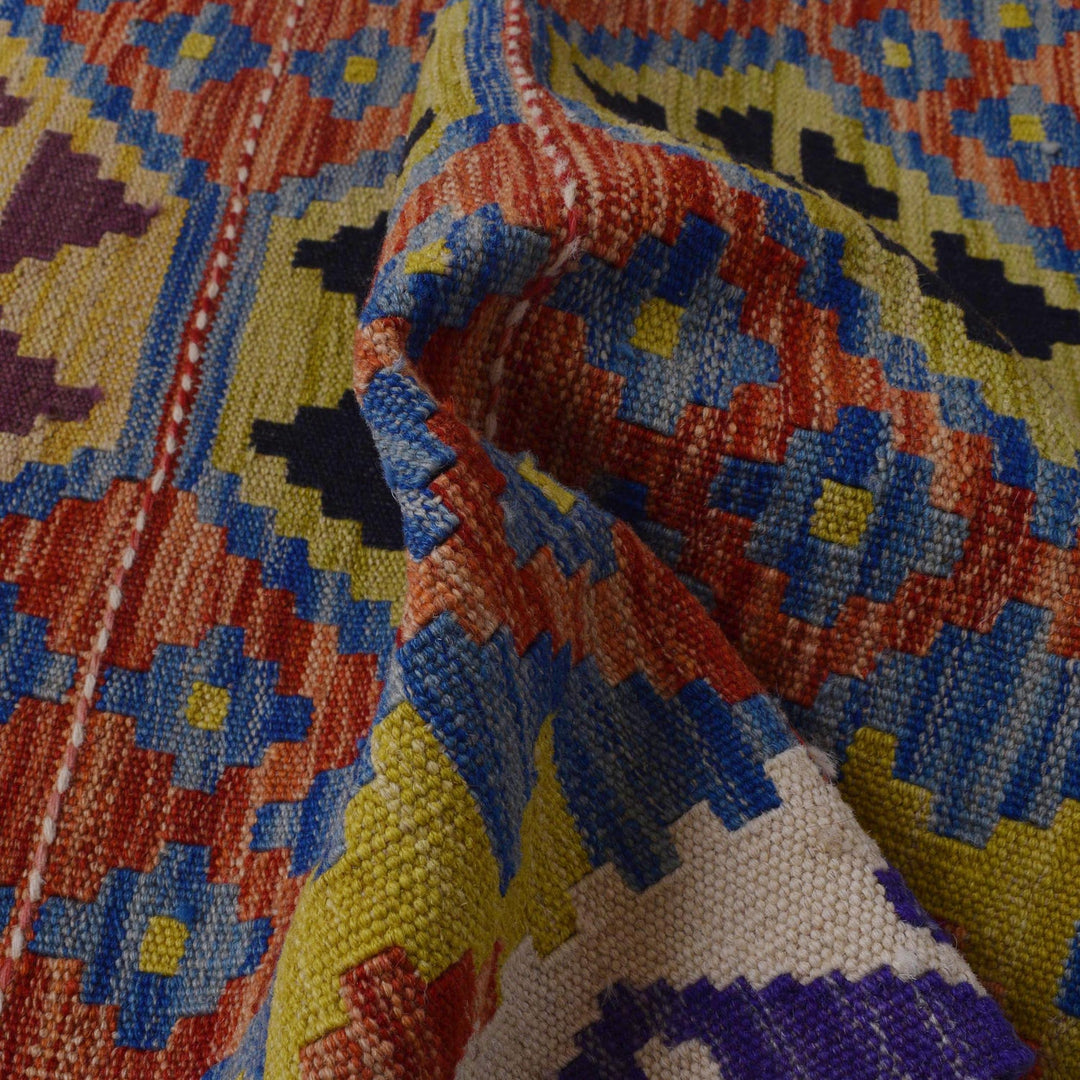 Handmade Turkish Design Wool Kilim Runner 2' 9" x 9' 8" - No. AL57248