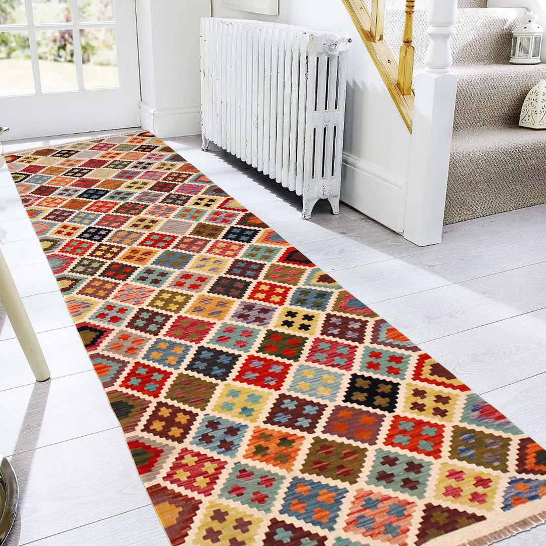 Long Chobi Kilim Runner 2' 8" x 9' 7" - No. AL27466