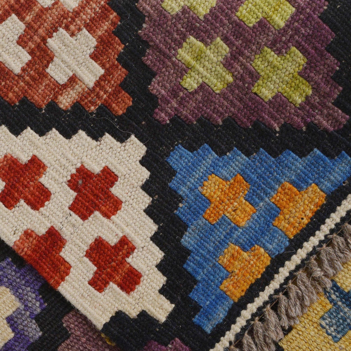 Hand Knotted Afghan Style Kilim 3' 4" x 5' 0" - No. AL66926