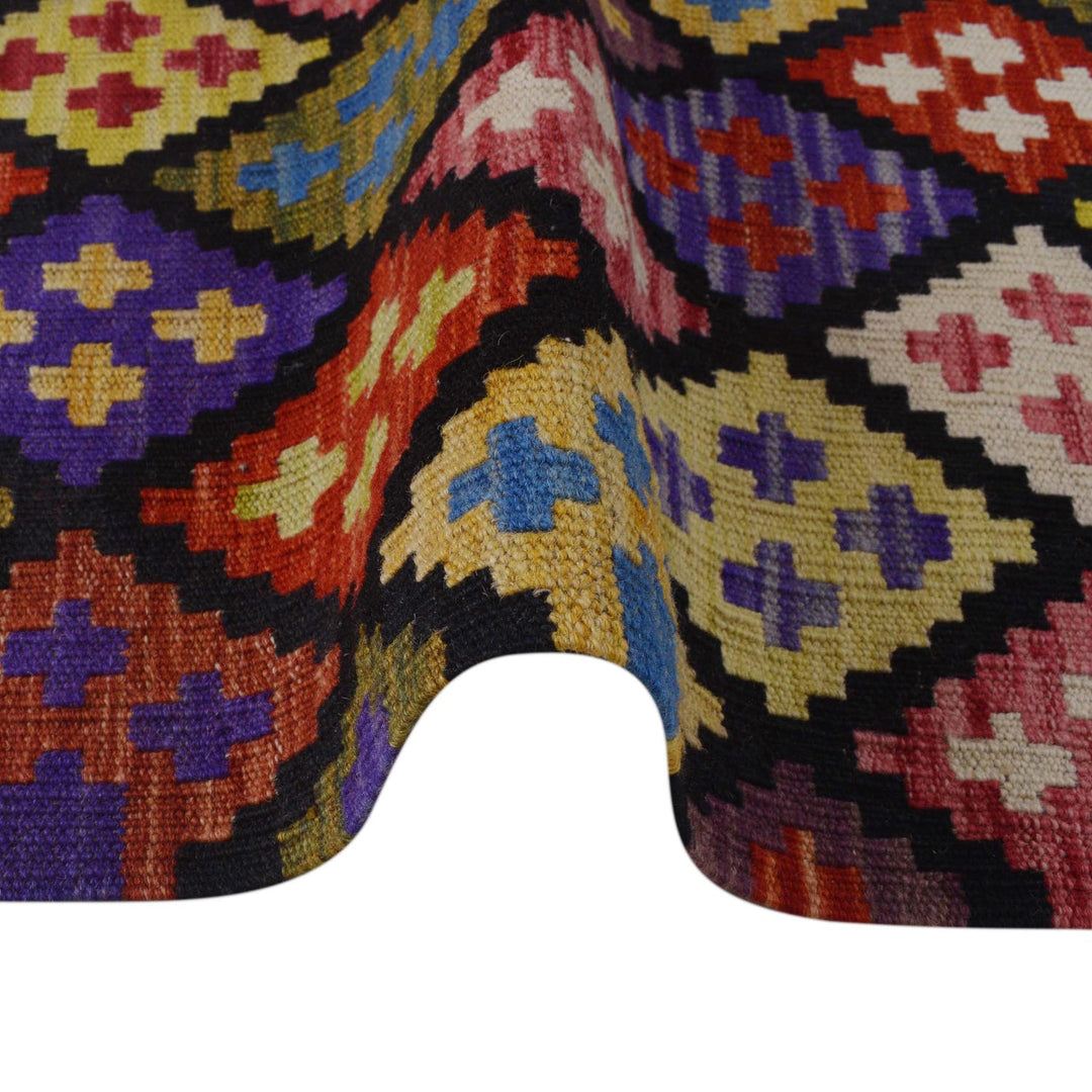 Hand Woven Wool Kelim 3' 5" x 5' 0" - No. AL56348