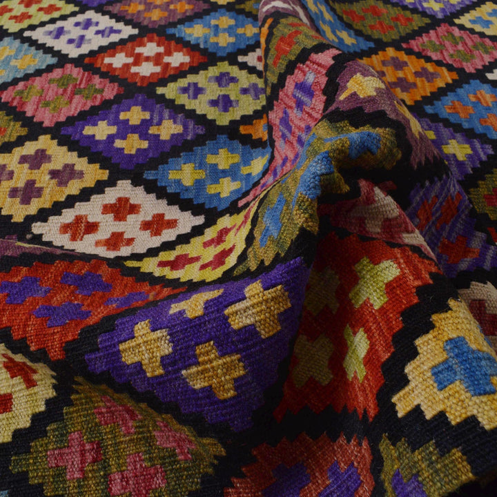 Hand Woven Wool Kelim 3' 5" x 5' 0" - No. AL56348