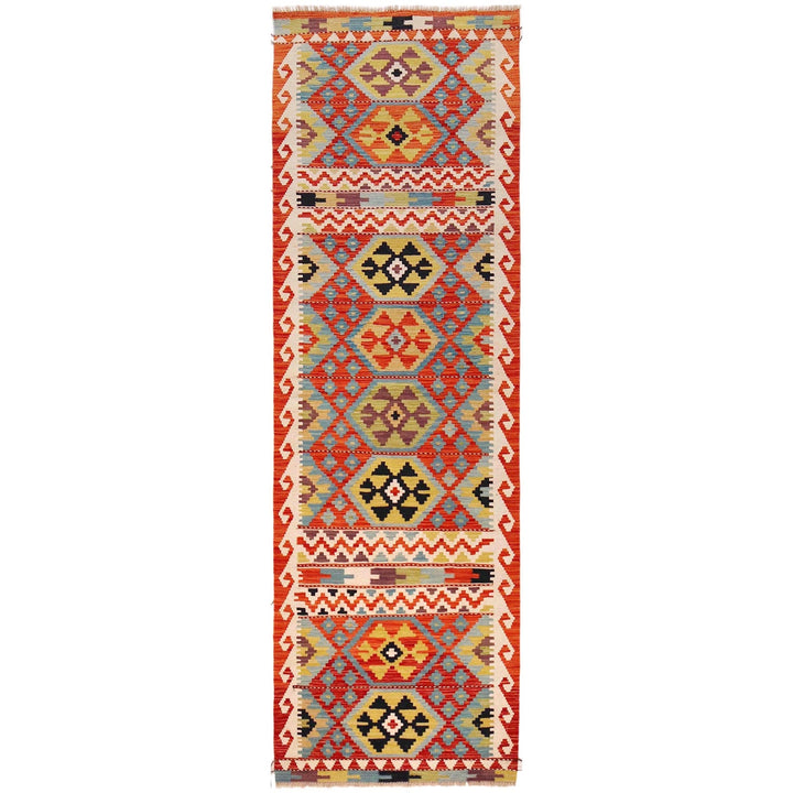 Handmade Afghan Vegetable Kilim Runner 2' 10" x 9' 9" - No. AL25564