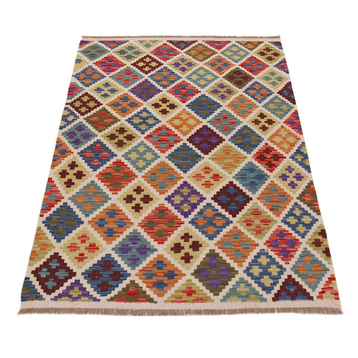 Small Size Chobi Kilim 3' 3" x 4' 11" - No. AL69382