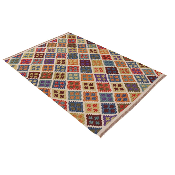 Small Size Chobi Kilim 3' 3" x 4' 11" - No. AL69382