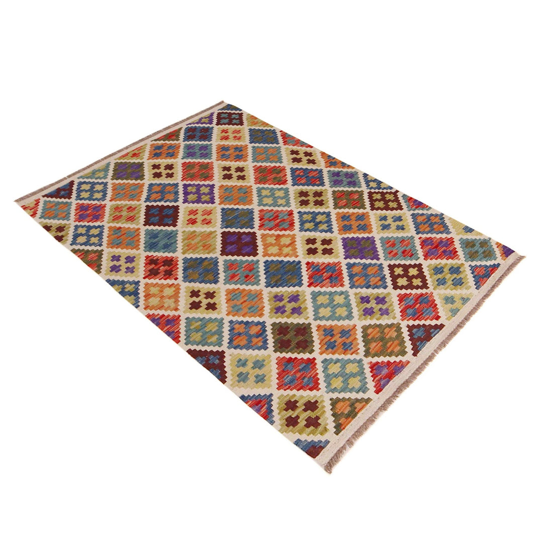 Small Size Chobi Kilim 3' 3" x 4' 11" - No. AL69382
