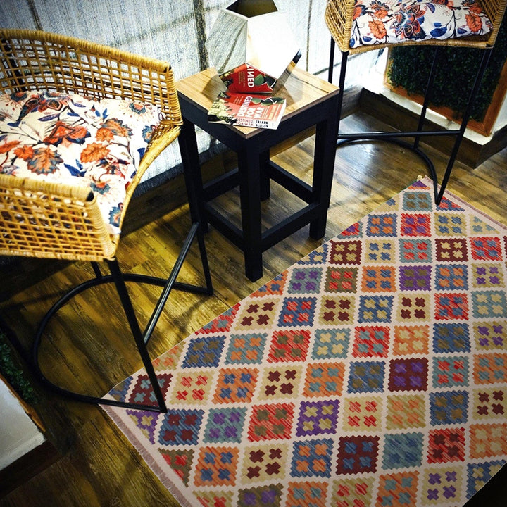 Small Size Chobi Kilim 3' 3" x 4' 11" - No. AL69382