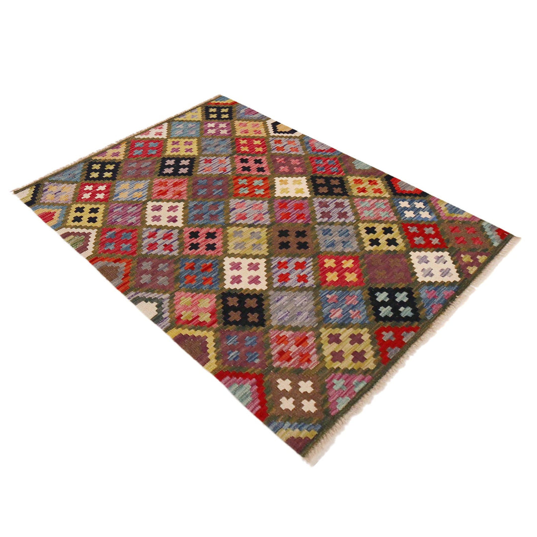 Hand Knotted Flatweave Kilim 3' 3" x 4' 10" - No. AL64116