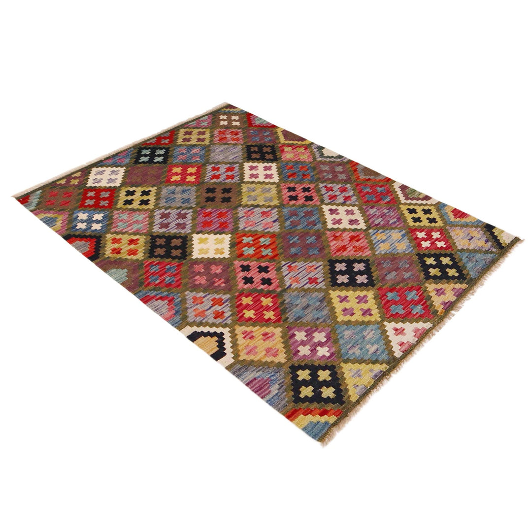Hand Knotted Flatweave Kilim 3' 3" x 4' 10" - No. AL64116