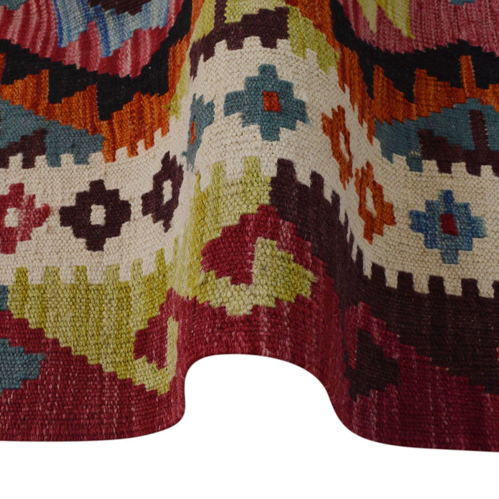 Handmade Afghan Vegetable Kilim 5' 0" x 6' 11" - No. AL44779