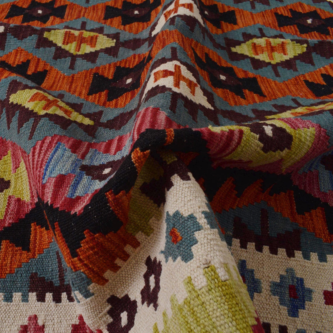 Handmade Afghan Vegetable Kilim 5' 0" x 6' 11" - No. AL44779
