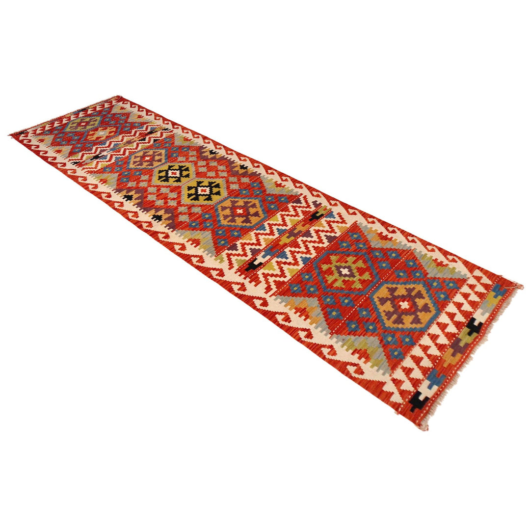 Handmade Vegetable Kilim Runner 2' 9" x 10' 0" - No. AL19536