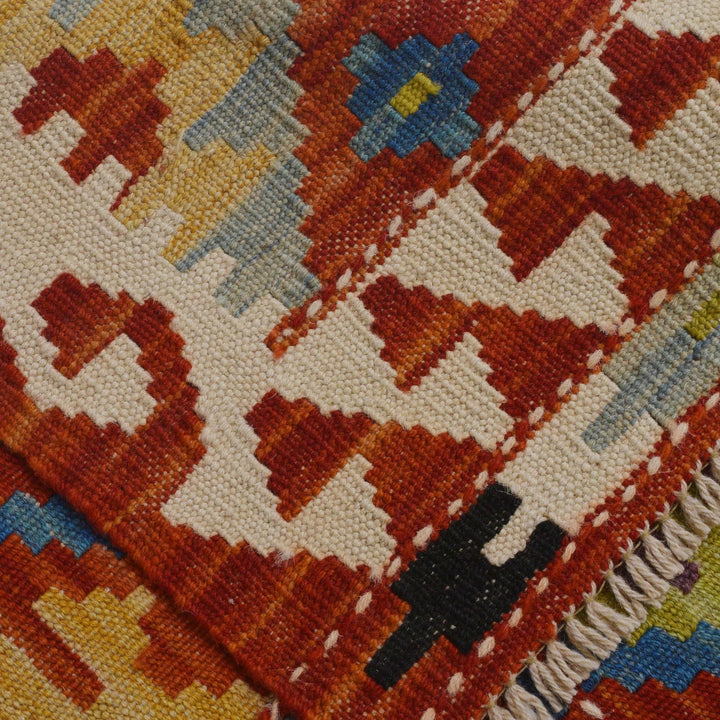 Handmade Vegetable Kilim Runner 2' 9" x 10' 0" - No. AL19536
