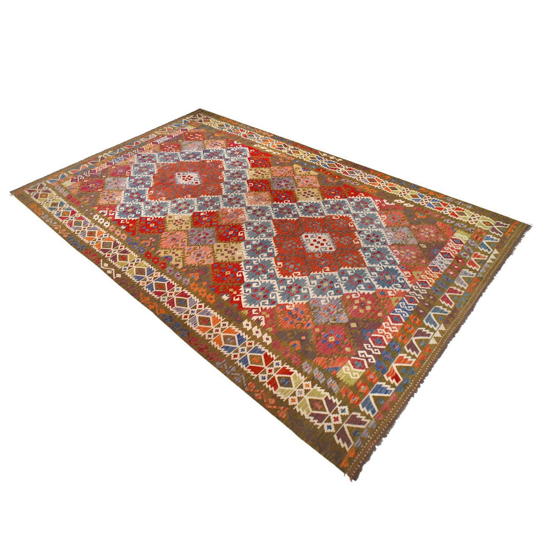 Afghan Vegetable Kilim Rug 9' 8" x 16' 5" Flat-Weave view