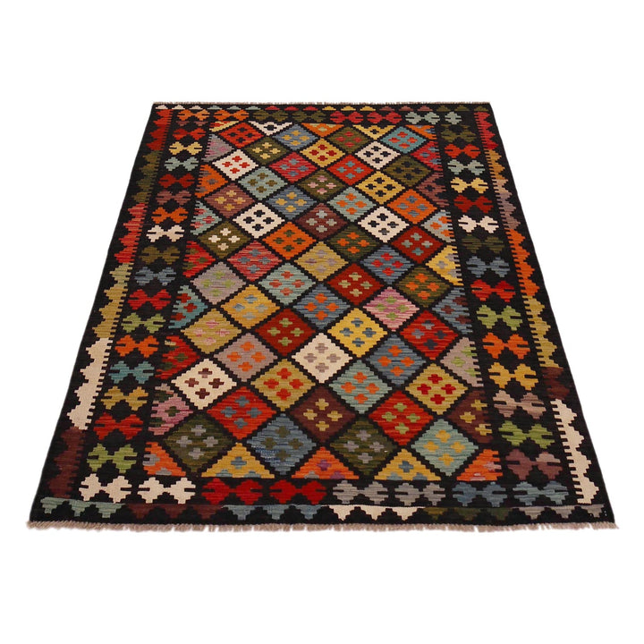Hand Made Afghan Kilim 5' 0" x 6' 8" - No. AL49142