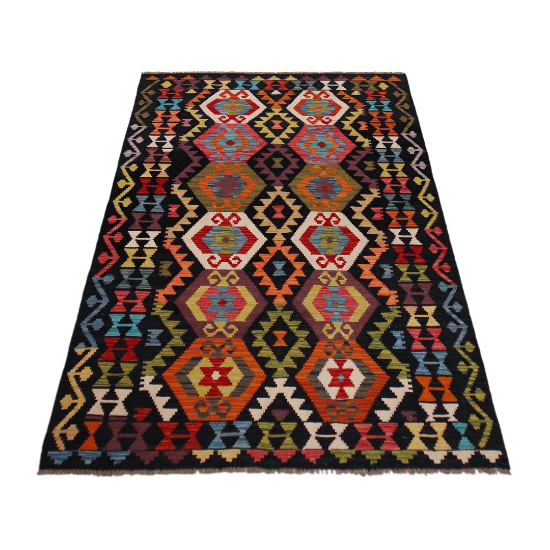 Handmade Vegetable Kelim 4' 1" x 6' 7" - No. AL26831