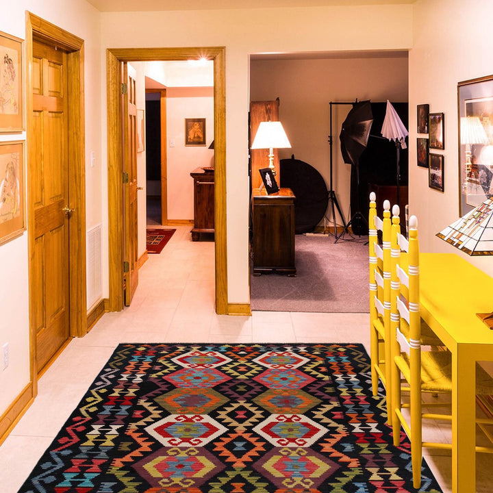 Handmade Vegetable Kelim 4' 1" x 6' 7" - No. AL26831