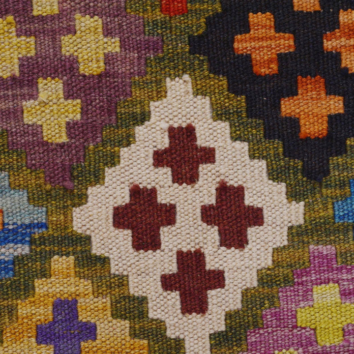 Handmade Afghan Vegetable Kilim 3' 6" x 5' 1" - No. AL24552