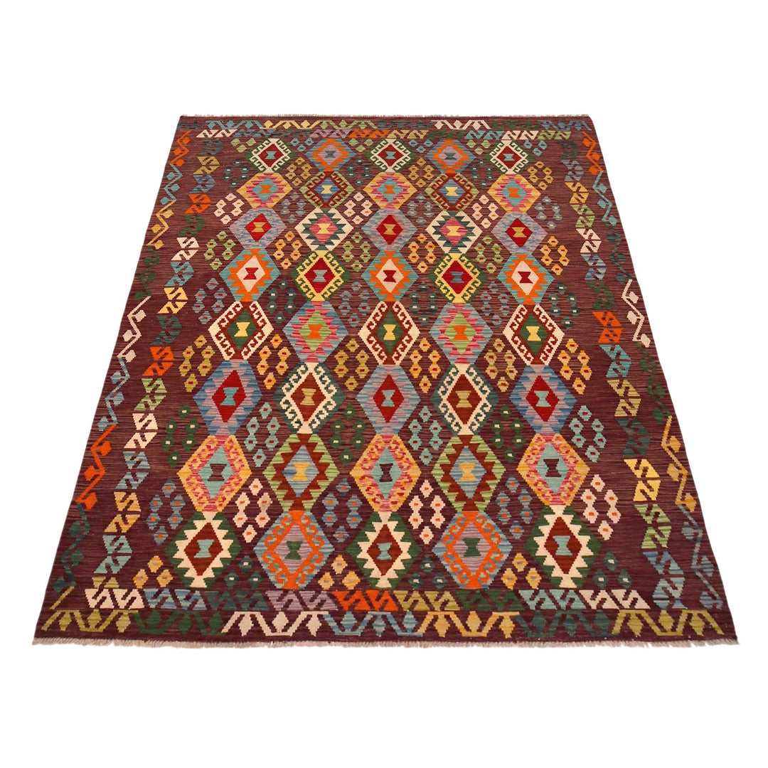 Handmade Vegetable Kilim 5' 10" x 8' 0" - No. AL47206
