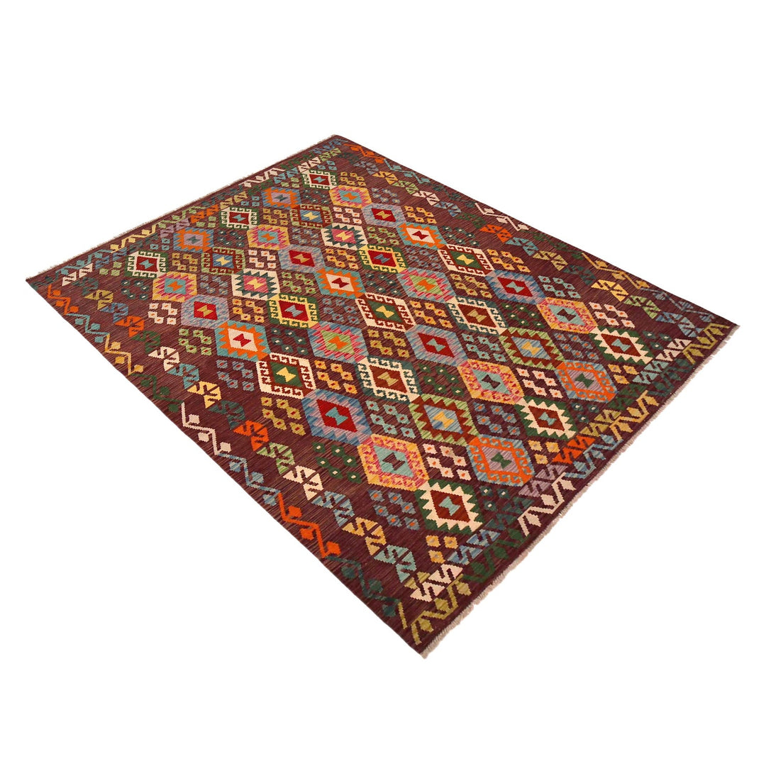 Handmade Vegetable Kilim 5' 10" x 8' 0" - No. AL47206