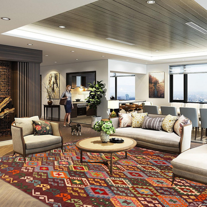 Handmade Vegetable Kilim 5' 10" x 8' 0" - No. AL47206