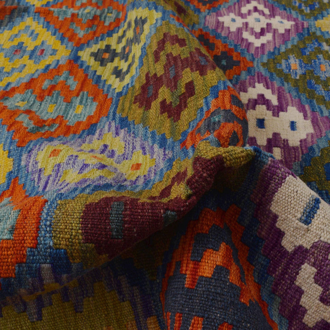 Hand Knotted Afghan Style Kilim 5' 8" x 8' 0" - No. AL32140