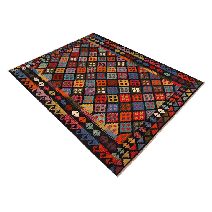 Handmade Vegetable Kilim 5' 2" x 6' 9" - No. AL56974