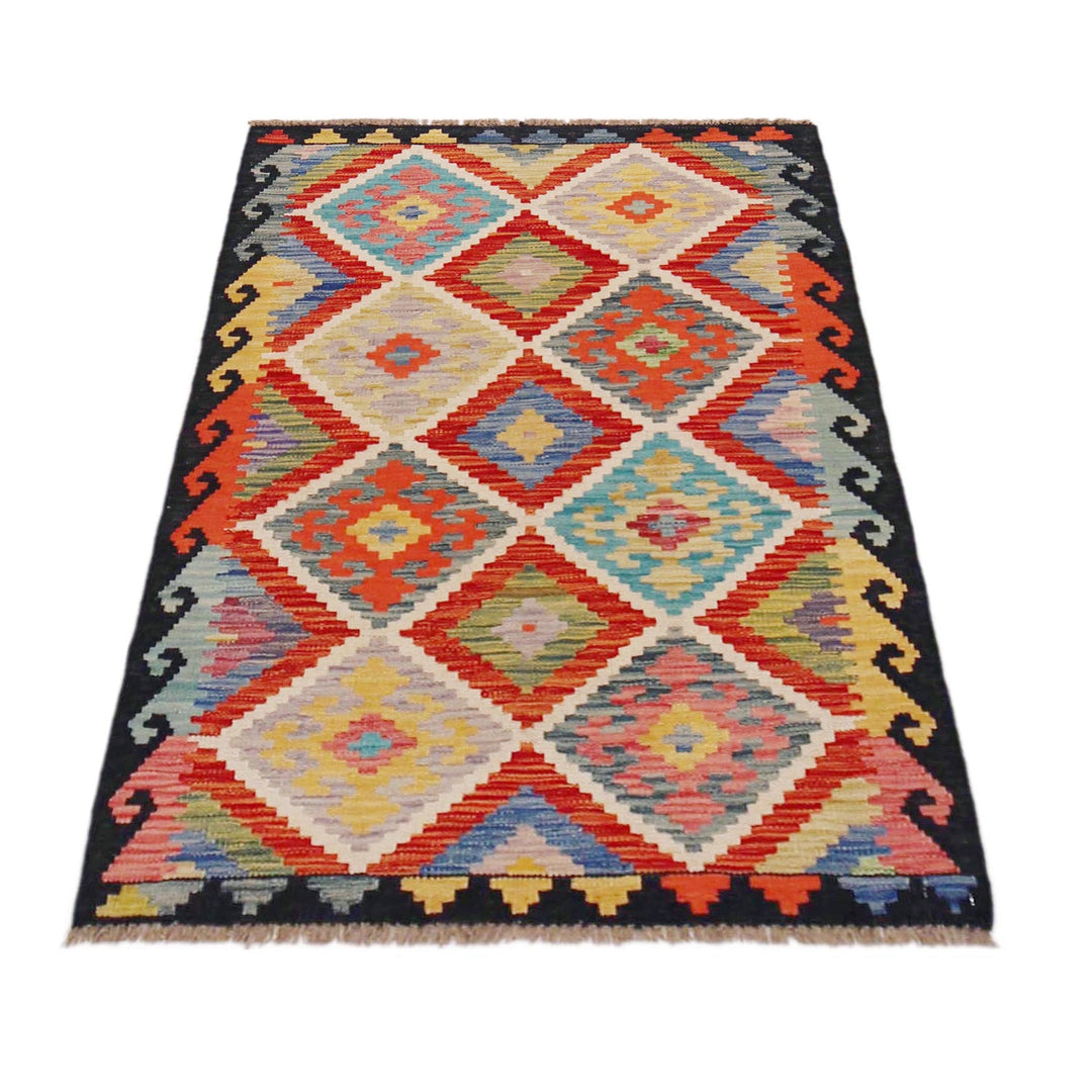 Handmade Afghan Vegetable Kilim 2' 9" x 4' 3" - No. AL58413