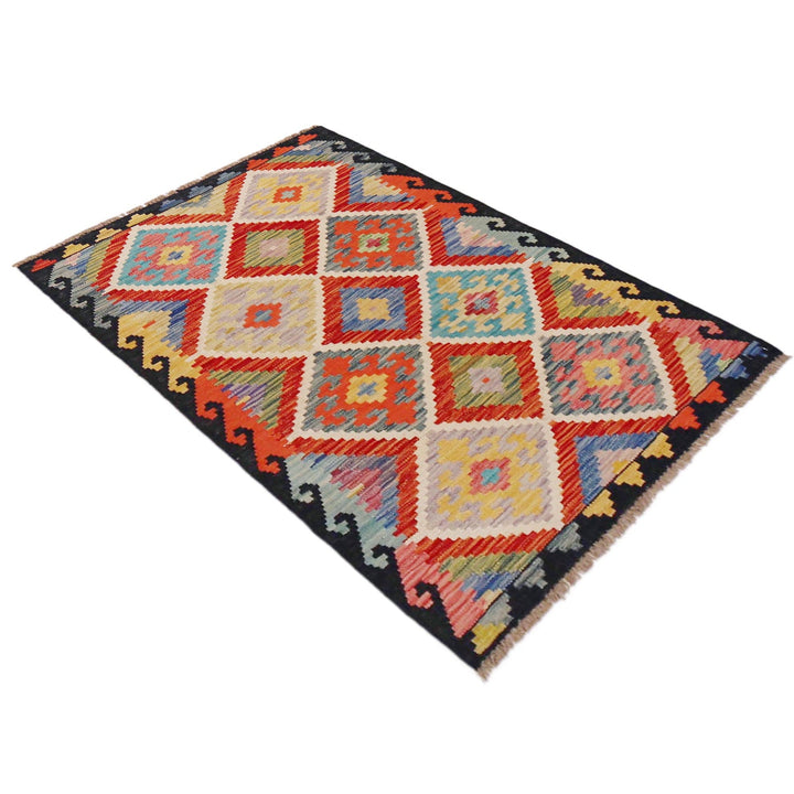 Handmade Afghan Vegetable Kilim 2' 9" x 4' 3" - No. AL58413
