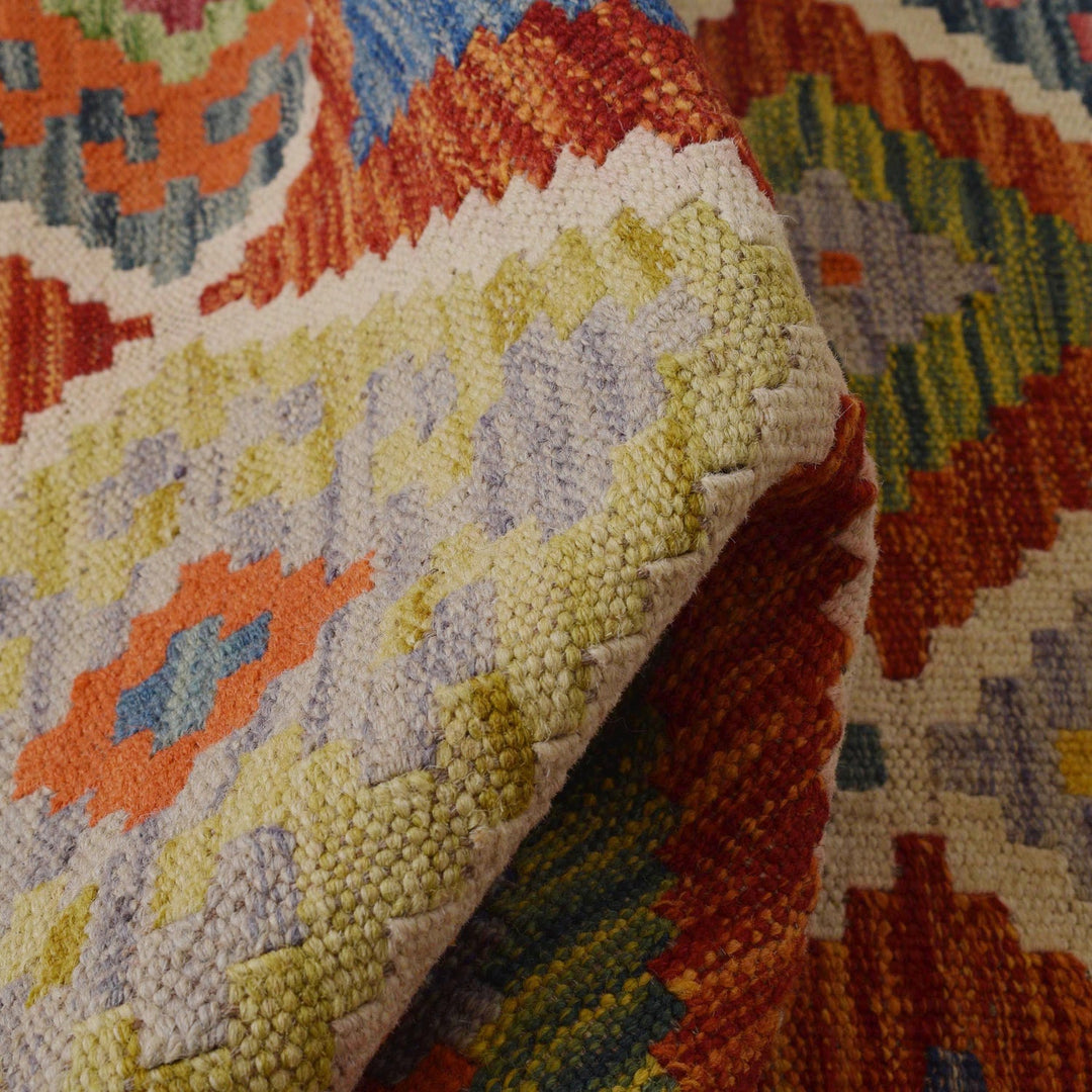 Handmade Afghan Vegetable Kilim 2' 9" x 4' 3" - No. AL58413