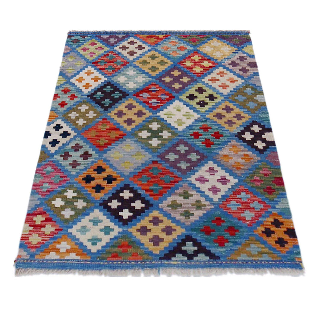Hand Made Afghan Kilim 2' 7" x 4' 0" - No. AL14097