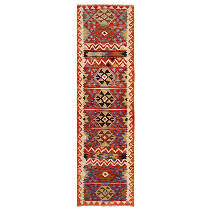 Handmade Vegetable Kelim Runner 2' 8" x 9' 10" - No. AL10601