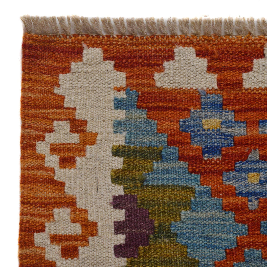 Handmade Vegetable Kelim Runner 2' 8" x 9' 10" - No. AL10601