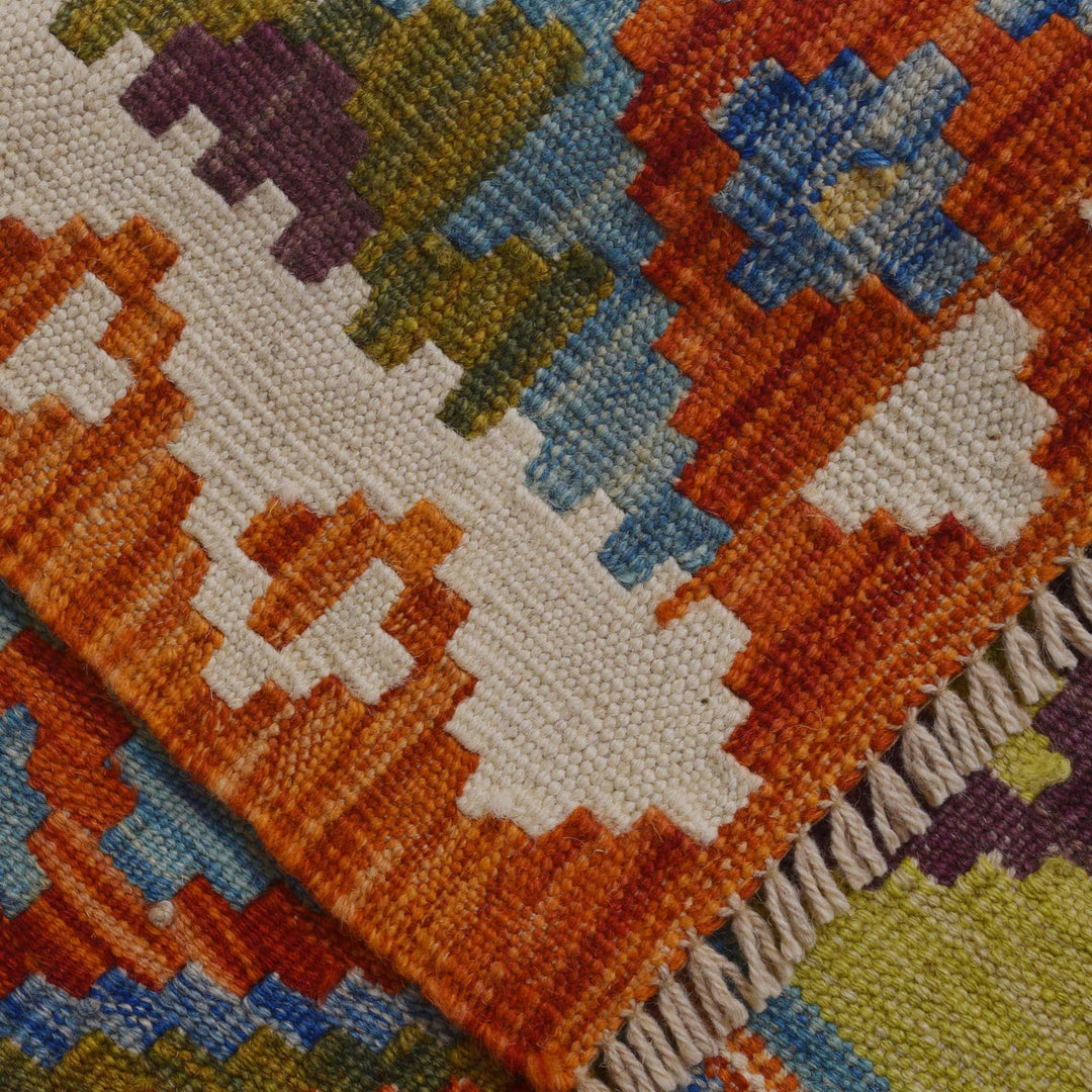 Handmade Vegetable Kelim Runner 2' 8" x 9' 10" - No. AL10601