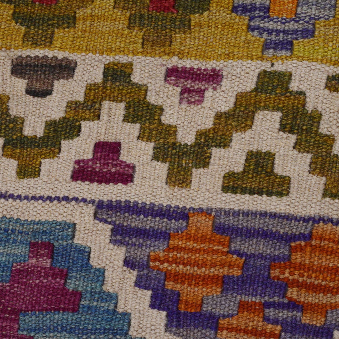 Handmade Turkish Design Wool Kilim 5' 0" x 6' 10" - No. AL48593