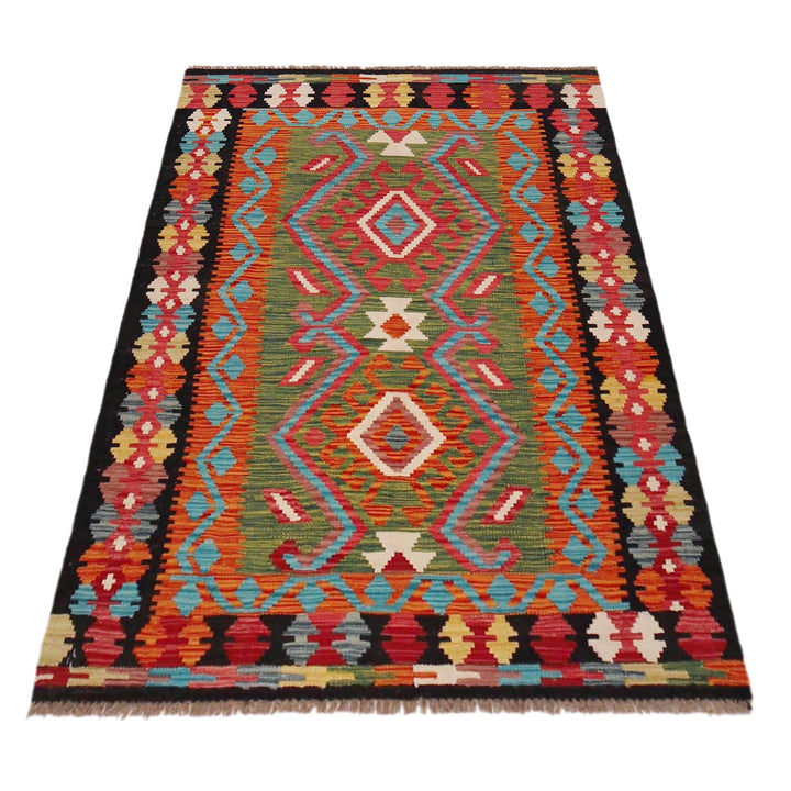 Handmade Vegetable Kilim 3' 3" x 5' 3" - No. AL38181