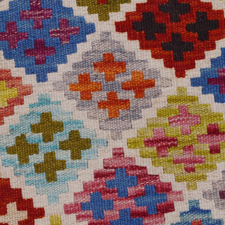 Hand Woven Wool Kelim Runner 2' 8" x 9' 8" - No. AL79250