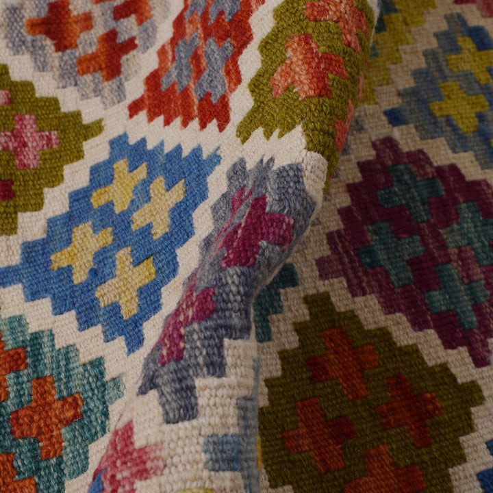 Hand Woven Wool Kelim Runner 2' 8" x 9' 8" - No. AL79250