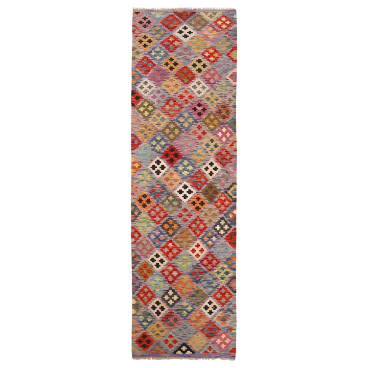 Hand Knotted Flatweave Kilim Runner 2' 7" x 9' 2" - No. AL22631