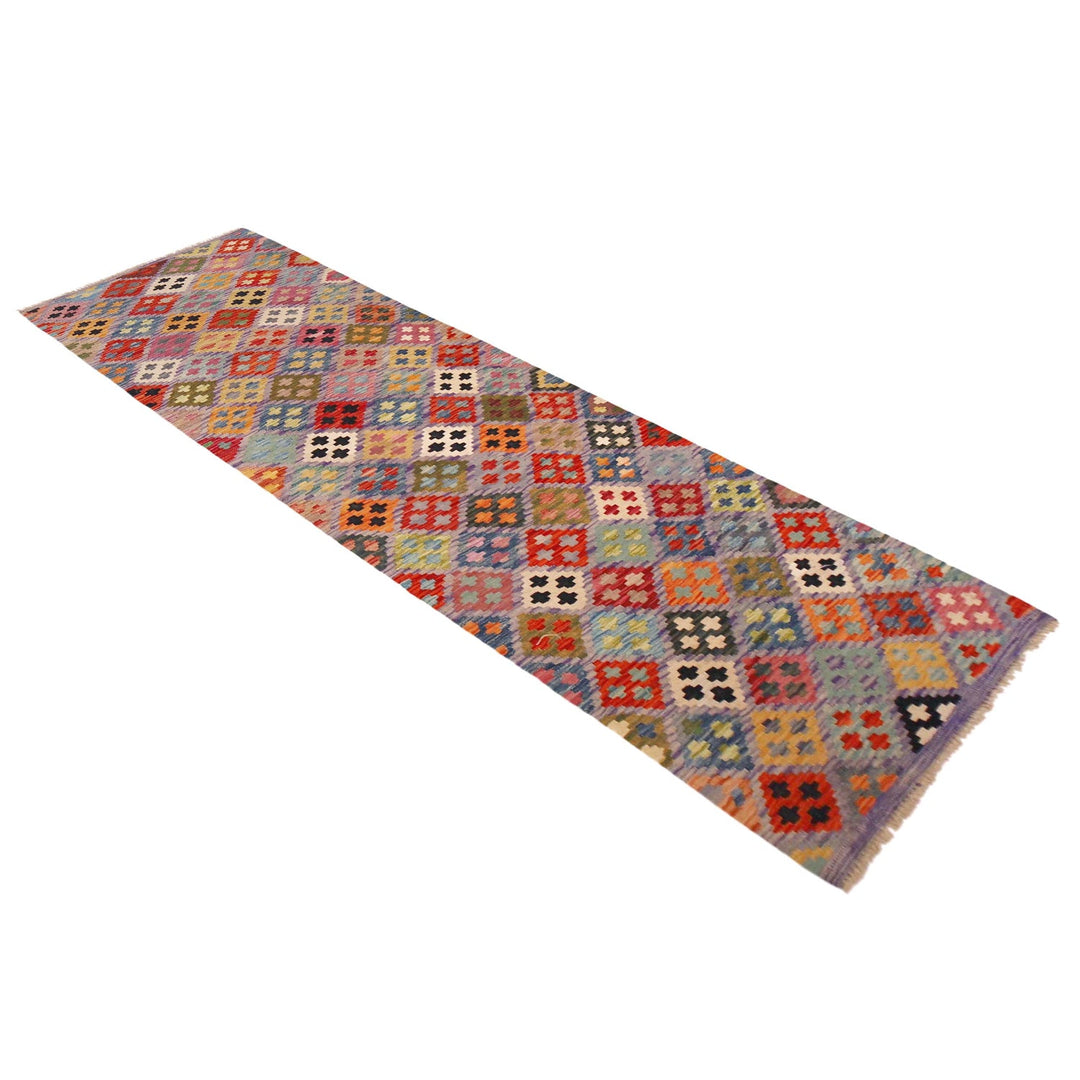 Hand Knotted Flatweave Kilim Runner 2' 7" x 9' 2" - No. AL22631