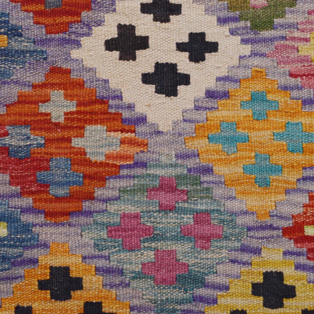 Hand Knotted Flatweave Kilim Runner 2' 7" x 9' 2" - No. AL22631