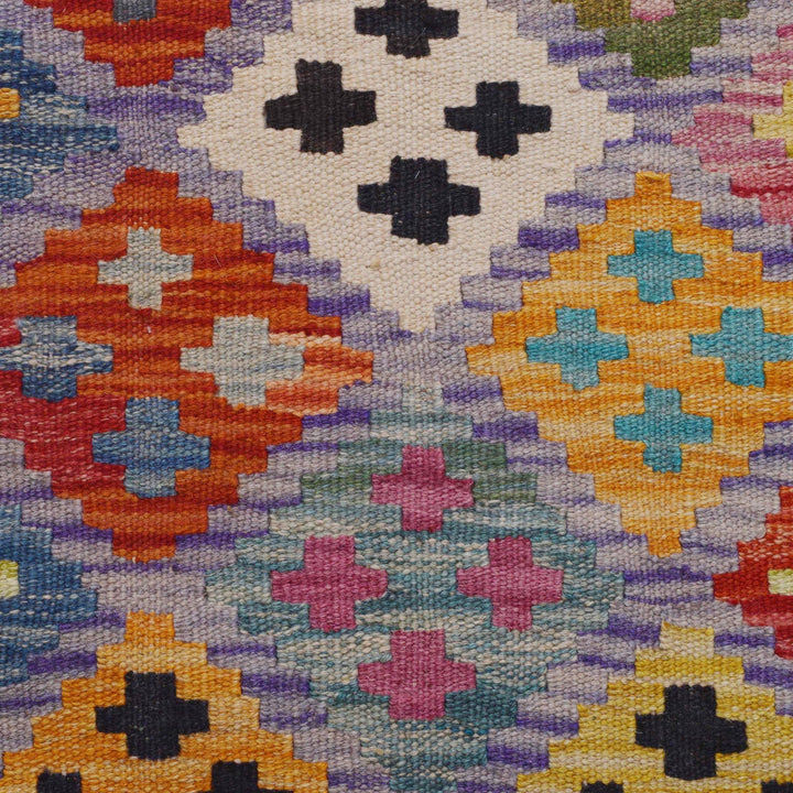 Hand Knotted Flatweave Kilim Runner 2' 7" x 9' 2" - No. AL22631