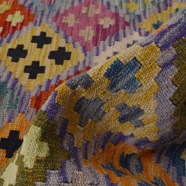 Hand Knotted Flatweave Kilim Runner 2' 7" x 9' 2" - No. AL22631