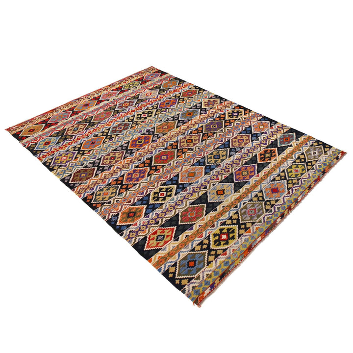Hand Knotted Afghan Style Kilim 8' 1" x 11' 4" - No. AL34426