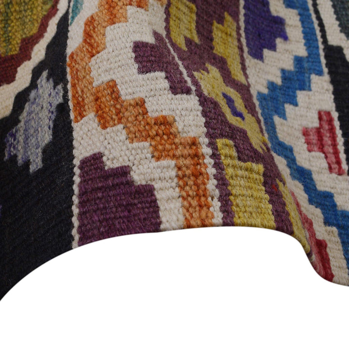 Hand Knotted Afghan Style Kilim 8' 1" x 11' 4" - No. AL34426