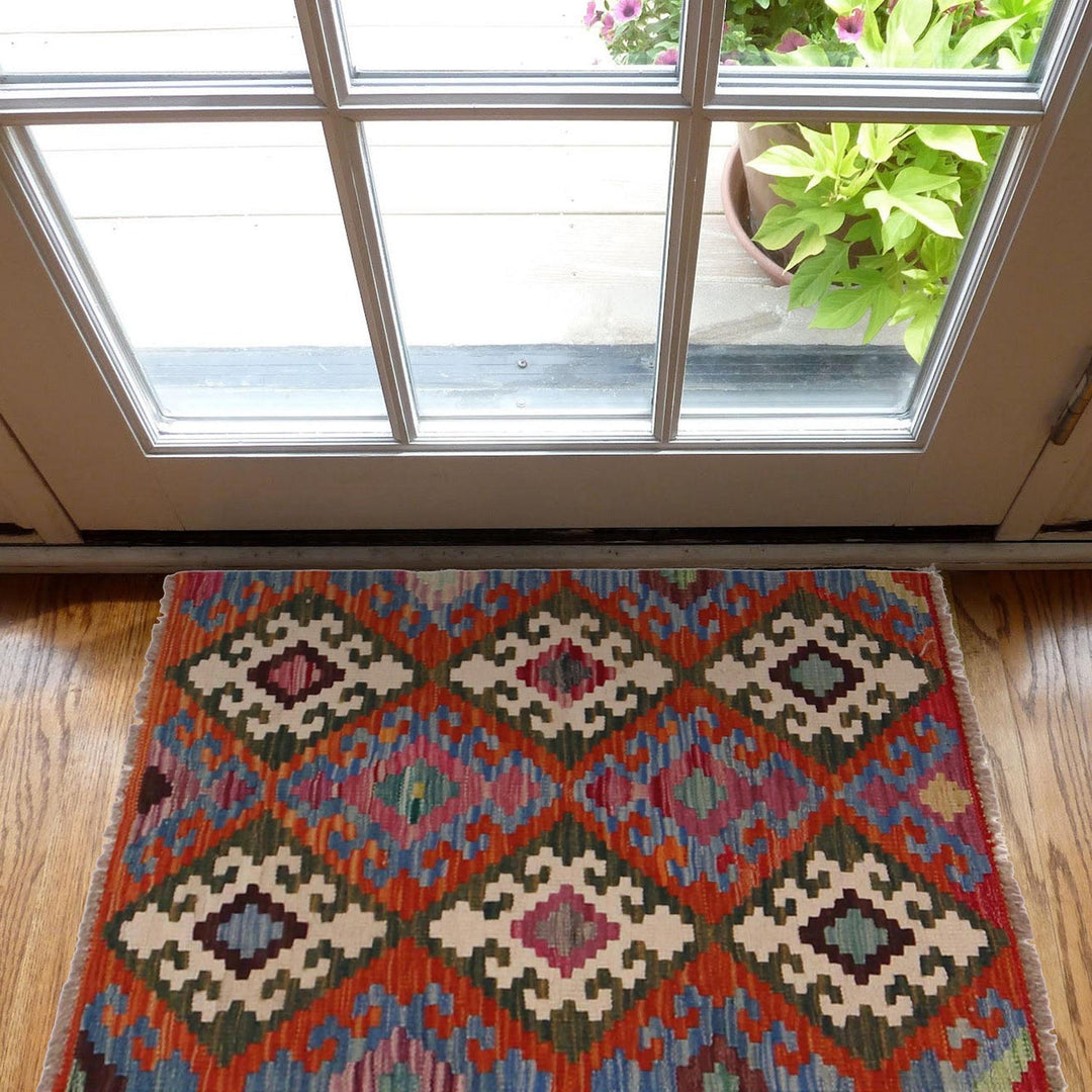 Hand Made Afghan Kilim 2' 0" x 3' 0" - No. AL71234
