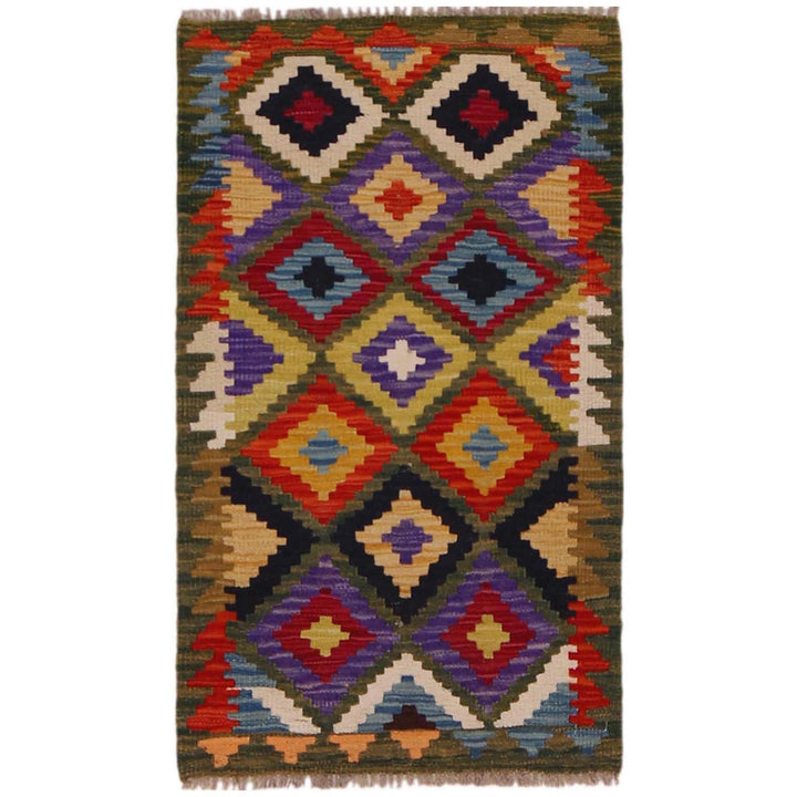 Handmade Vegetable Kilim 1' 10" x 3' 3" - No. AL18967