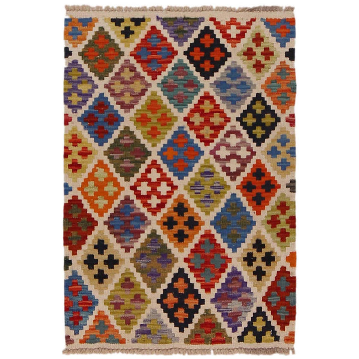 Hand Woven Wool Kelim 2' 0" x 3' 0" - No. AL23967