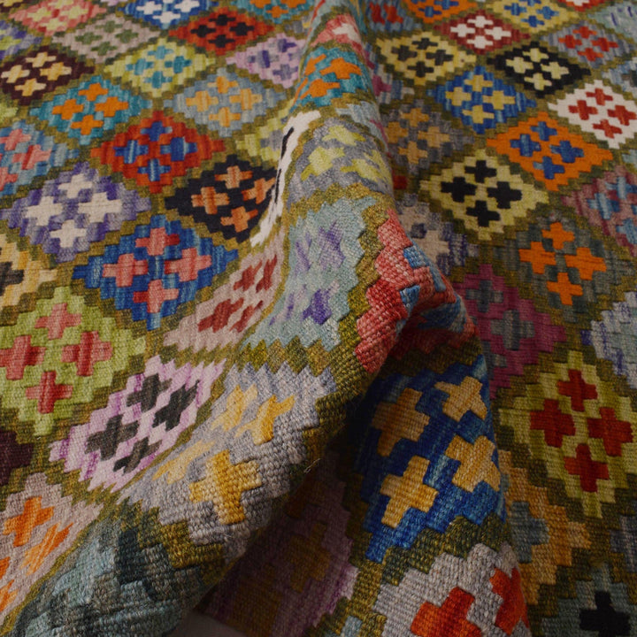 Handmade Vegetable Kelim 3' 7" x 4' 11" - No. AL18756